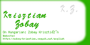 krisztian zobay business card